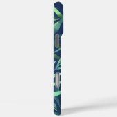 Tropisch groene en blauwe bladeren Aangepaste naam Case-Mate iPhone Case (Achterkant / Rechts)