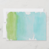 Tropisch groene en blauwe Oerwoud Waterverf Boy Kaart (Achterkant)