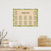 Tropisch groene en roze trouwdag poster (Keuken)