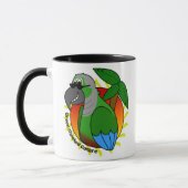 Tropisch-groene, gekekte conure Mok (Links)