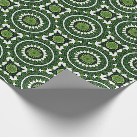 Tropisch Groene Mandala Cadeaupapier (Hoek)