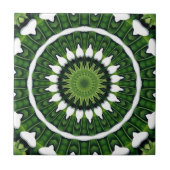 Tropisch groene mandala tegeltje (Voorkant)
