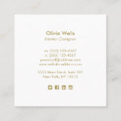 Tropisch-groene moderne palmboom contactkaartje (Achterkant)