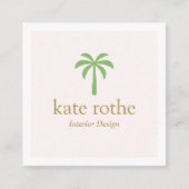 Tropisch-groene moderne palmboom contactkaartje (Voorkant)