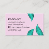 Tropisch Groene Monstera Visitekaartje (Achterkant)