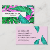 Tropisch Groene Monstera Visitekaartje (Voorkant / Achterkant)