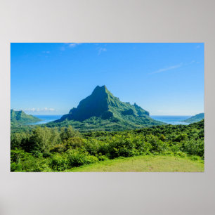 Tropisch groene Moorea posterprint Poster