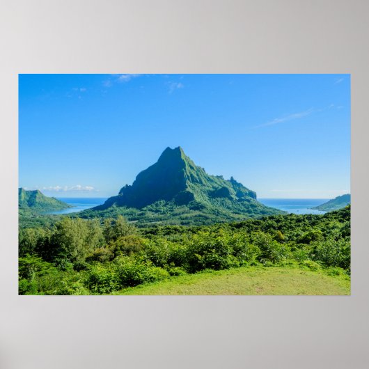 Tropisch groene Moorea posterprint Poster (Voorkant)