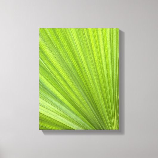 Tropisch groene palmblad canvas afdruk (Voorkant)