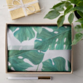 Tropisch groene palmblad Hawaiaanse zomerse bruilo Tissuepapier (Geschenk)