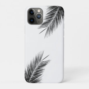 Tropisch groene palmblad op lichtblauw Case-Mate iPhone case