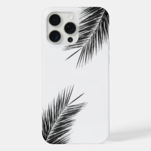 Tropisch groene palmblad op lichtblauw iPhone 15 pro max case