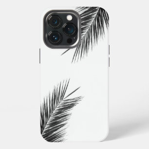 Tropisch groene palmblad op lichtblauw iPhone 13 pro hoesje