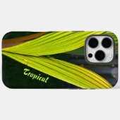 Tropisch groene palmbladeren gepersonaliseerd met Case-Mate iPhone case (Achterkant (horizontaal))