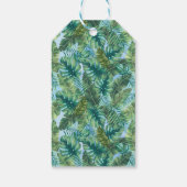 Tropisch groene planten bladeren cadeaulabel (Achterkant)