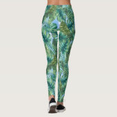 Tropisch groene planten bladeren leggings (Achterkant)