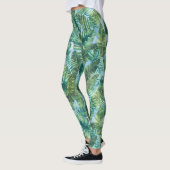 Tropisch groene planten bladeren leggings (Links)