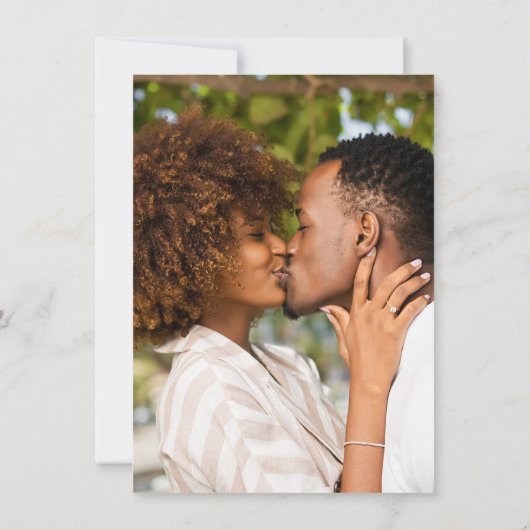 Tropisch groene trouwkaart Save The Date (Achterkant)