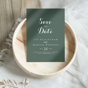 Tropisch groene trouwkaart Save The Date