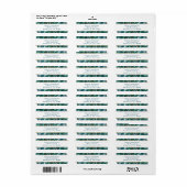 Tropisch groene turkooizen bladeren Elegante witte Etiket (Full Sheet)