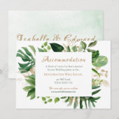 Tropisch groene Waterverf Monstera verlaat Lijst (Voorkant / Achterkant)