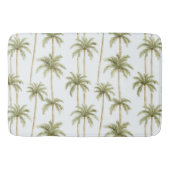 Tropisch groene witte palmbomen   badmat (Voorkant)