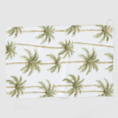 Tropisch groene witte palmbomen golfhanddoek (Horizontaal)