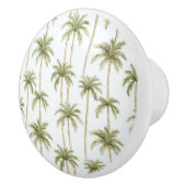 Tropisch groene witte palmbomen keramische knop (Rechts)