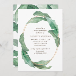 Tropisch groenery bachelorette feest. Botanisch Kaart