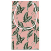 Tropisch gulden loofpatroon klein cadeauzakje (Achterkant)