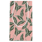 Tropisch gulden loofpatroon klein cadeauzakje (Voorkant)