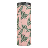 Tropisch gulden loofpatroon thermosbeker (Achterkant)