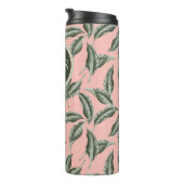 Tropisch gulden loofpatroon thermosbeker (Geroteerd rechts)