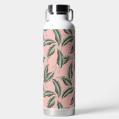 Tropisch gulden loofpatroon waterfles (Voorkant)