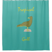 Tropisch Gull-Brown douchegordijn (Voorkant)