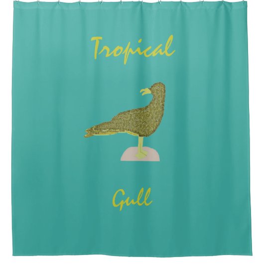 Tropisch Gull-Brown douchegordijn (Voorkant)