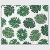 Tropisch handgeschilderd Plant van Zwitserse kaas Cadeaupapier (Vlak)