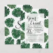 Tropisch handgeschilderd Plant van Zwitserse kaas  Kaart (Voorkant / Achterkant)