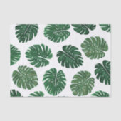 Tropisch handgeschilderd Plant van Zwitserse kaas  Tissuepapier (Voorkant)