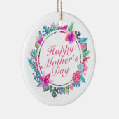 Tropisch Happy Moederdag Floral Lijst Ornament (Rechts)