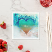 Tropisch hart Blauwe Grunge Beach Servet (Insitu)