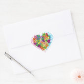 Tropisch hart hart sticker (Envelop)