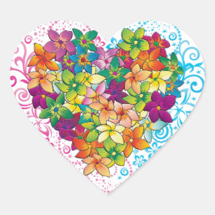 Tropisch hart sticker
