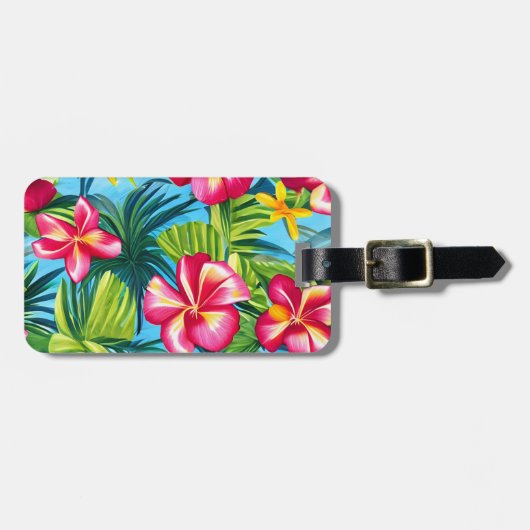 Tropisch Hawaïaans Bagagelabel (Voorkant horizontaal)