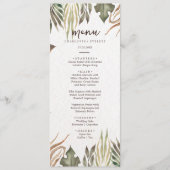 Tropisch Hawaïaans Bloemen & Kokosnoot bruiloft Me Menu (Voorkant)