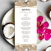 Tropisch Hawaïaans Bloemen & Kokosnoot bruiloft Me Menu