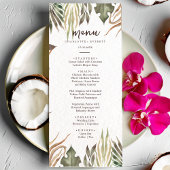 Tropisch Hawaïaans Bloemen & Kokosnoot bruiloft Me Menu