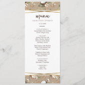 Tropisch Hawaïaans Bloemen & Kokosnoot bruiloft Me Menu (Voorkant)