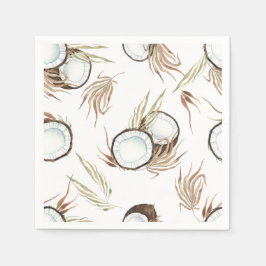 Tropisch Hawaïaans Bloemen & Kokosnoot feest Servet