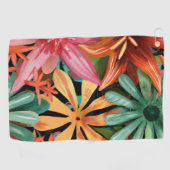 tropisch/Hawaïaans/bloemig/bloem Golfhanddoek (Horizontaal)